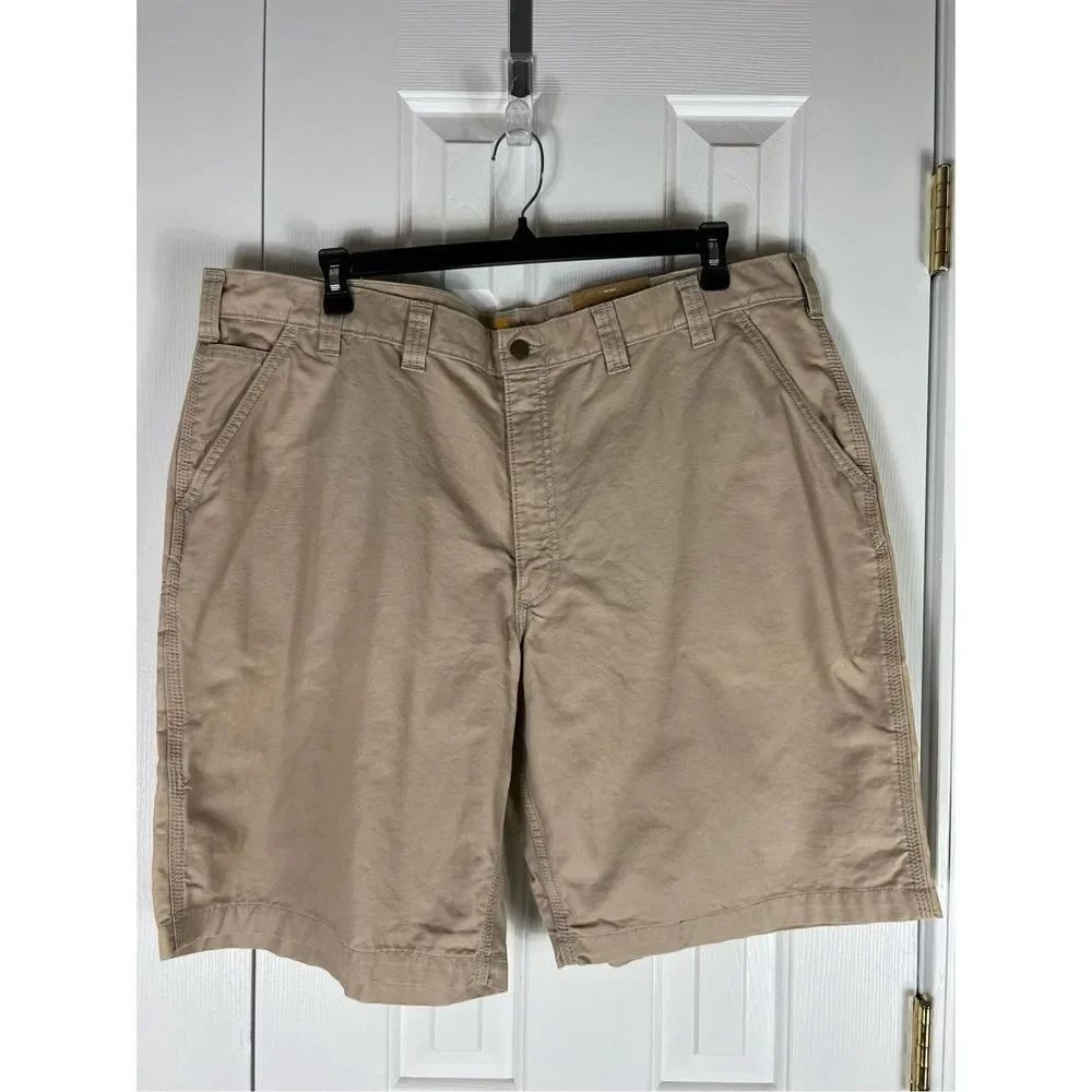 NWT Carhartt Mens Khaki Relaxed Fit Khaki Size 44/10